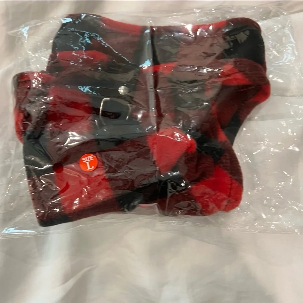 NWT✨ Pet Harness Plaid Flannel Jacket Cat Small Dog sz L *3/$15*